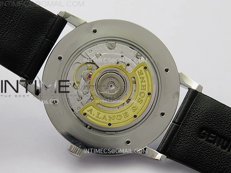 Saxonia Thin 211.026 SS SVF Silver dial On Black Leather Strap A2892